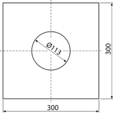 Hydroizolační samolepicí límec podlahové vpust Alcadrain (Alcaplast) i 300 x 300 mm AIZ1