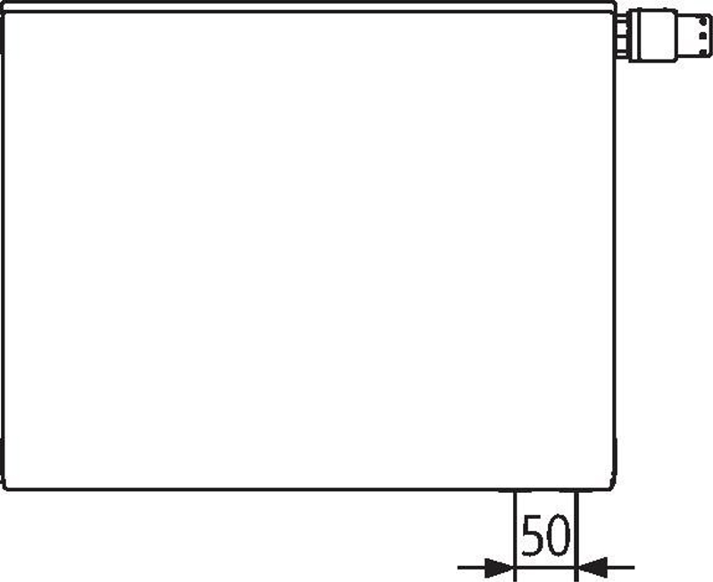 Radiátor Kermi therm-x2 Plan-V PTV 10 pravý 305 x 1205 mm, 347 W, bílý