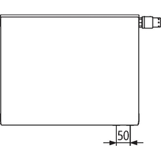 Radiátor Kermi therm-x2 Plan-V PTV 10 pravý 305 x 1205 mm, 347 W, bílý