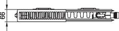 Radiátor Kermi therm-x2 Plan-V PTV 12 pravý 605 x 705 mm, 780 W, bílý