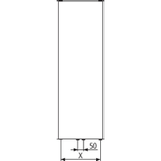 Radiátor vertikální Kermi therm-x2 Verteo Plan PSN 21 univerzální připojení 1800 x 700 mm, 1885 W, bílý