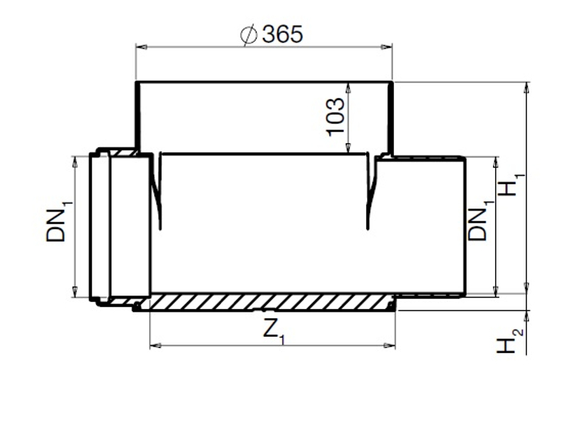 Dno šachtové PP Wavin Basic 315, KG DN 160 (přímé)