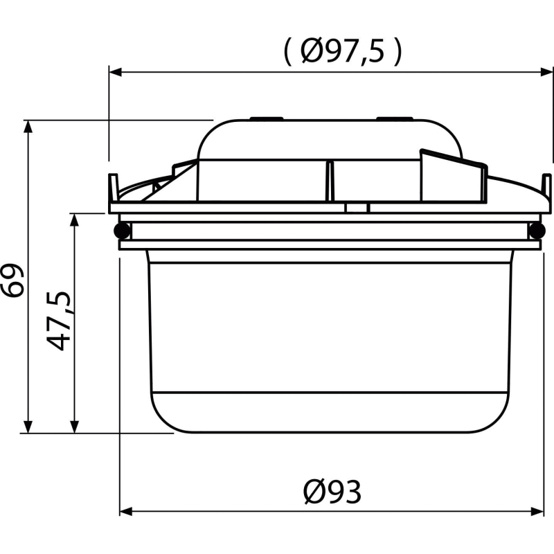 Vodní zápachová uzávěra Alcadrain (Alcaplast) APV0010