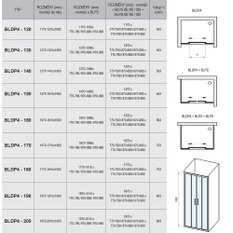 Sprchové dveře Ravak BLDP4 120, lesk+transparent