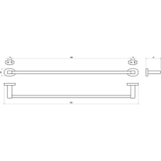 Držák ručníků Ravak Chrome CR 310.00CR 655 mm, chrom