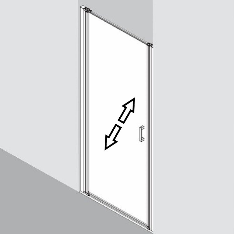Jednokřídlé, otvírací dveře Plano Davos Plus Levé bílé/sklo 75 x 200 cm