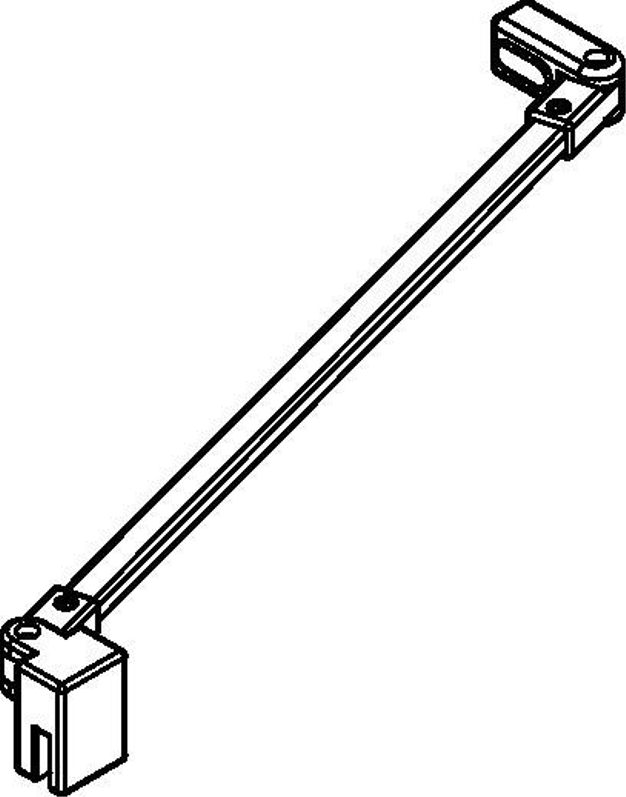 Stabilizátor sklo - zeď Plano Davos Plus SSVSS 120 cm bílá