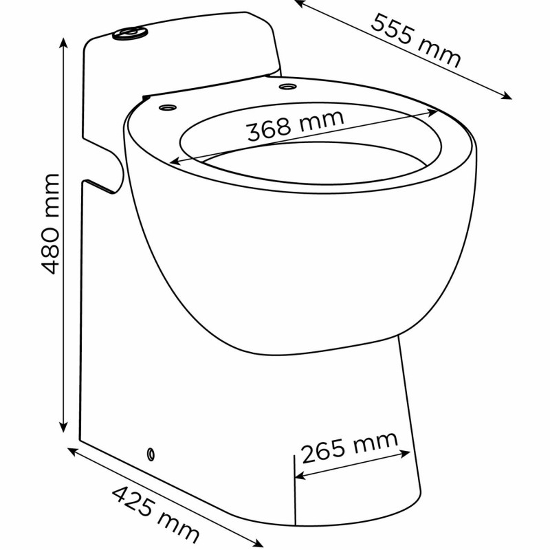 Kompaktní WC s přečerpáním Sanicompact Pro