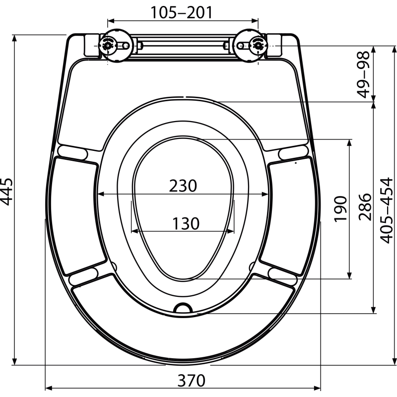 WC sedátko Alcadrain (Alcaplast) univerzální s integrovanou vložkou, Duroplast A603