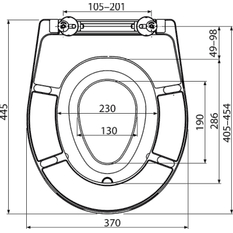 WC sedátko Alcadrain (Alcaplast) univerzální s integrovanou vložkou, Duroplast A603