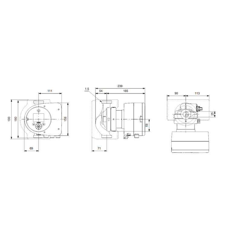 Čerpadlo oběhové Grundfos MAGNA3 25-120 180 1x230V PN10