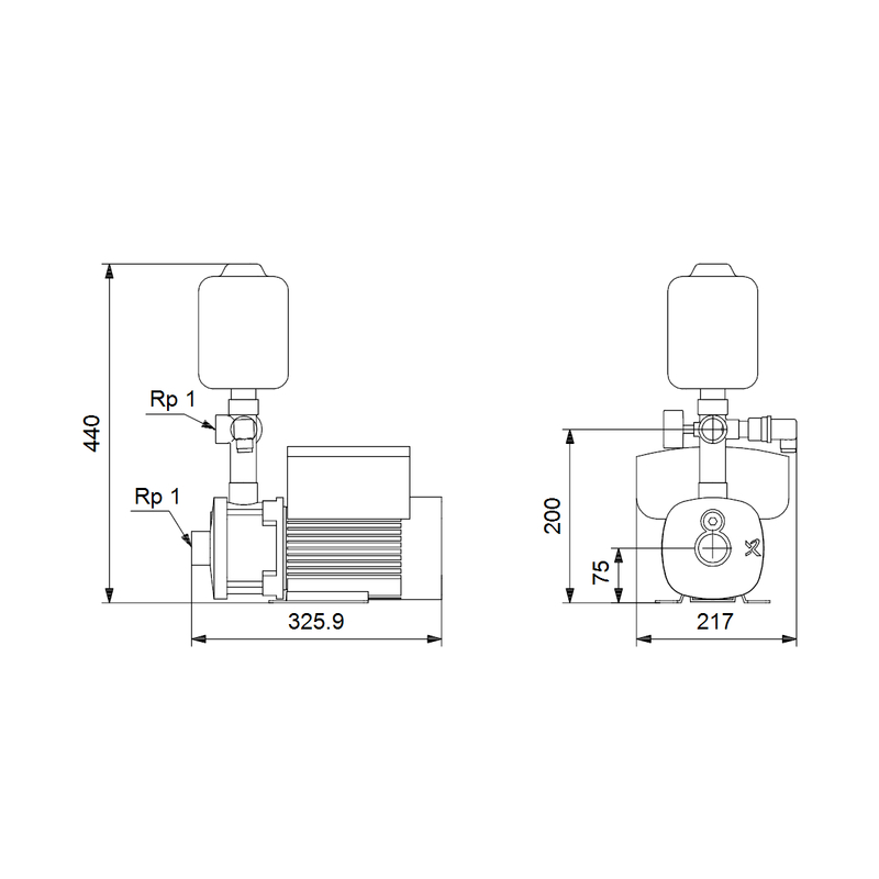 Čerpadlo odstředivé Grundfos CMBE1-44 I-U-C-C-D-A 1x200-240V 50/60 Hz