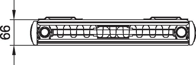 Radiátor vertikální Kermi therm-x2 Verteo Plan PSN 21 univerzální připojení 2000 x 300 mm, 830 W, bílý