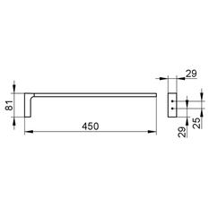 Držák na ručník Keuco Edition 11, 450 mm, pochromováno