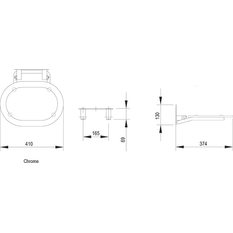 Sedátko Ravak Chrome, clear/nerez