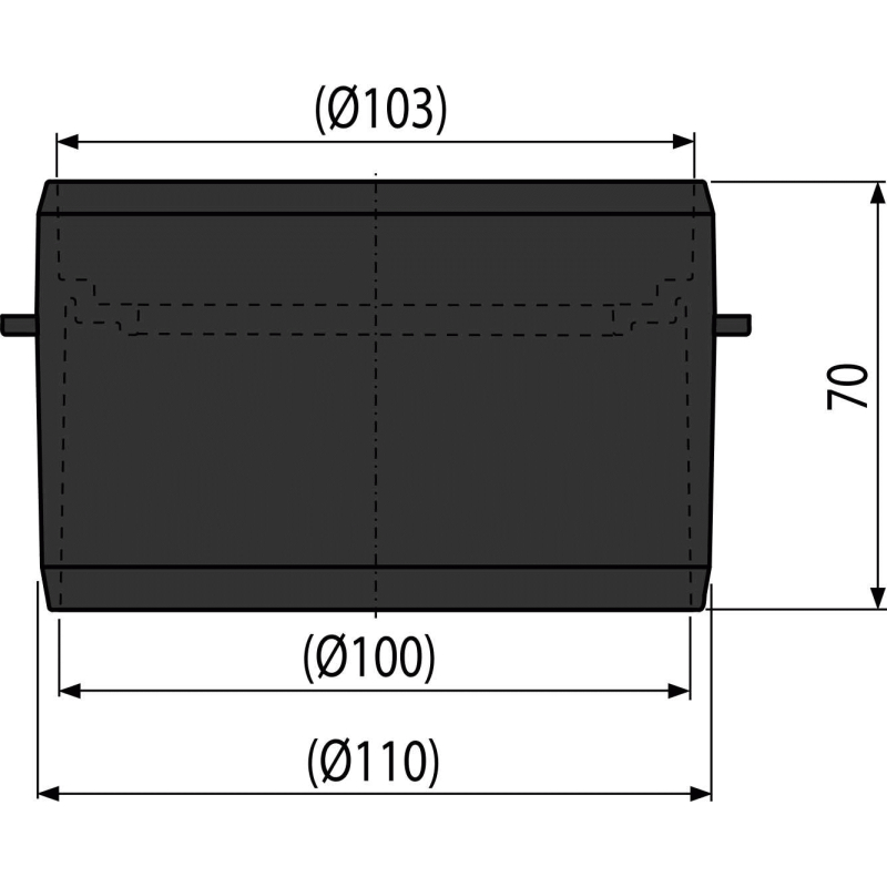 Hrdlo pro napojení Alcadrain (Alcaplast) na odpad DN110 AVZ-P001