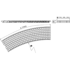 Bazénový rošt Alcadrain (Alcaplast) obloukový s protiskluzem AP3-245-1000