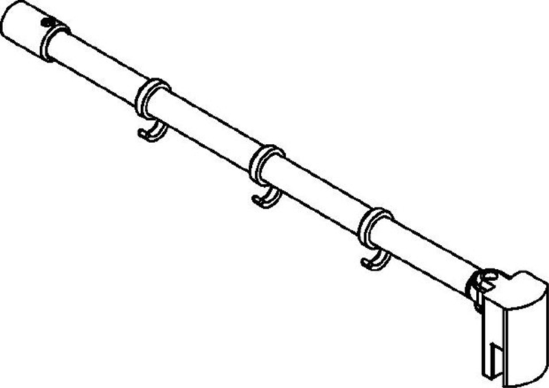 Stabilizátor 90° Kermi Pasa SSS90 120 cm stříbrný matný