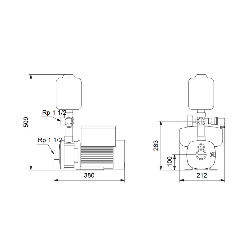 Čerpadlo odstředivé Grundfos CMBE10-54 I-U-C-C-D-C 1x200-240V 50/60Hz