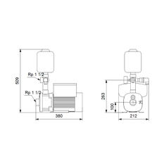 Čerpadlo odstředivé Grundfos CMBE10-54 I-U-C-C-D-C 1x200-240V 50/60Hz