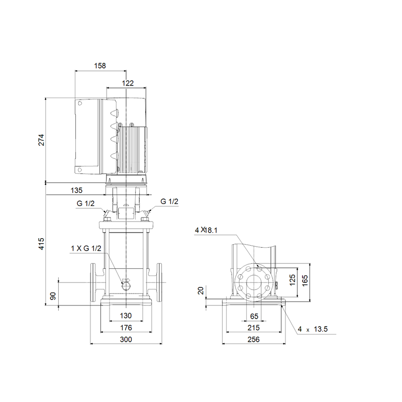 Čerpadlo odstředivé Grundfos CRE20-1 A-F-A-E-HQQE 3x380-500 60 HZ