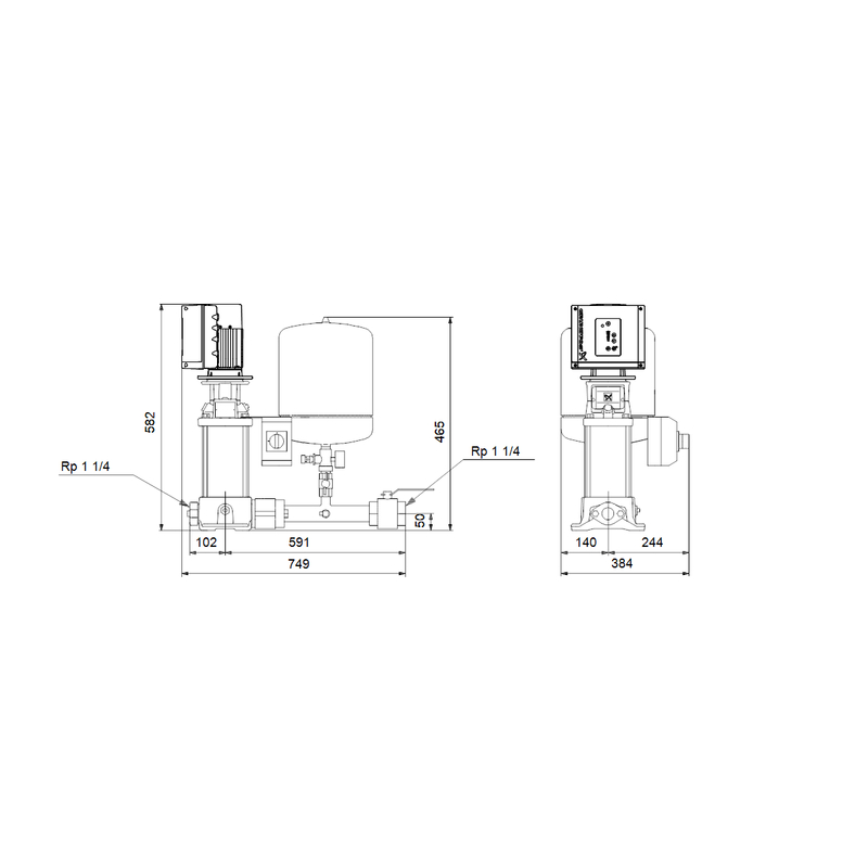 Stanice Grundfos Hydro Solo-E CRE 1-9 U8 A-A-A-D-A