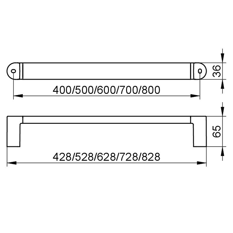 Madlo Keuco Elegance, 628 mm, pochromováno