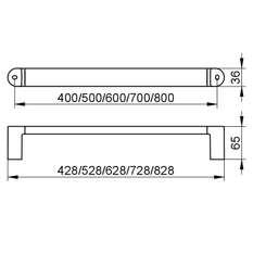 Madlo Keuco Elegance, 628 mm, pochromováno