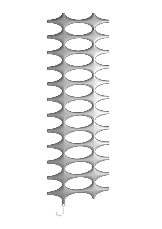 Těleso koupelnové designové elektrické Kermi Ideos-E 1151 x 508 mm, elektrosada WKS vlevo 400 W, stříbrné