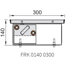 Konvektor podlahový s přirozenou konvekcí Isan Termo FRK 140 x 300 x 1900 mm, 885 W, připojení vlevo, výměník ocelový, mřížka Natur příčná rolovací hliník