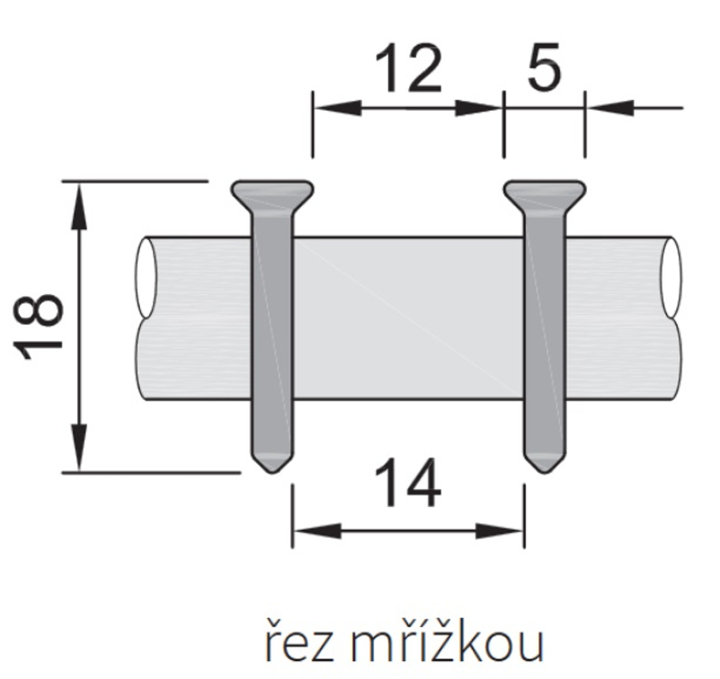 Konvektor podlahový s přirozenou konvekcí Isan Termo FRK 140 x 300 x 2300 mm, 1105 W, připojení vlevo, výměník ocelový, mřížka Natur příčná rolovací hliník