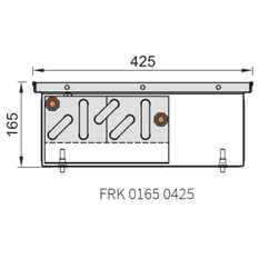 Konvektor podlahový s přirozenou konvekcí Isan Termo FRK 165 x 425 x 1100 mm, 797 W, připojení vlevo, výměník ocelový, mřížka Natur příčná rolovací hliník