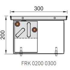 Konvektor podlahový s přirozenou konvekcí Isan Termo FRK 200 x 300 x 1000 mm, 413 W, připojení vlevo, výměník ocelový, mřížka Natur příčná rolovací hliník