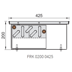 Konvektor podlahový s přirozenou konvekcí Isan Termo FRK 200 x 425 x 900 mm, 649 W, připojení vlevo, výměník ocelový, mřížka Natur příčná rolovací hliník