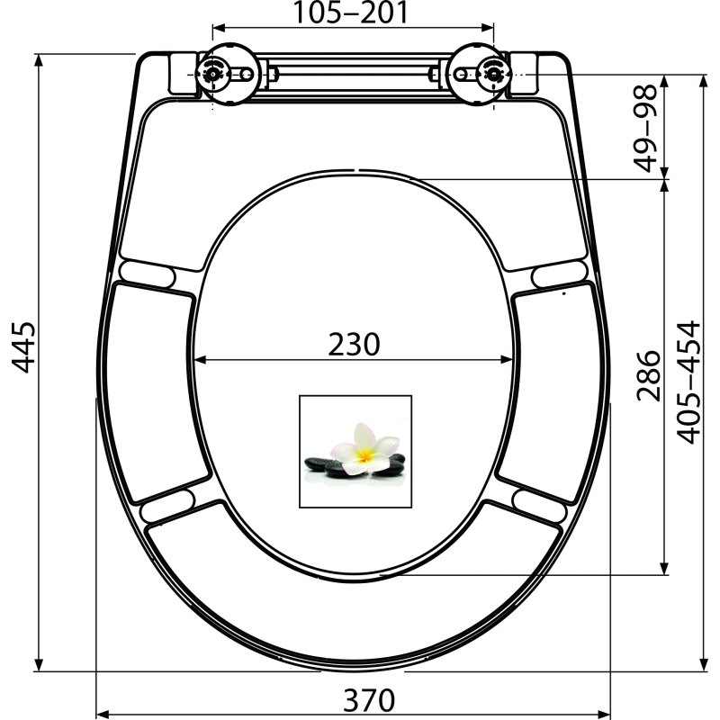 WC sedátko Alcadrain (Alcaplast) univerzální Softclose, Duroplast A604 FLOWER