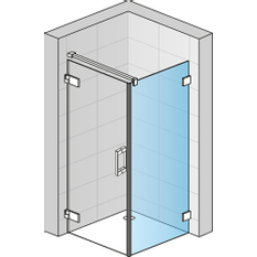 Boční stěna Ronal Pur s L - kováním (pro dveře v 90°, na straně madla) Atyp na zaměření 300 - 1000 x výška do 2000 mm, chrom/sklo mastercarré