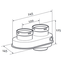 Člen rozdvojovací Protherm odkouření 2 x pr. 80 mm pro kotel Medvěd Condens