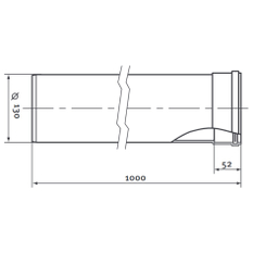 Trubka Protherm odkouření pr. 130 mm, délka 1,0 m