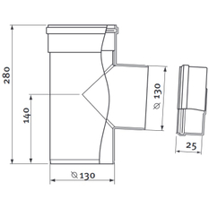 Revizní otvor s krytem Protherm odkouření pr. 130 mm