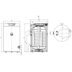 Ohřívač kombinovaný Dražice OKCE 100 NTR 2,2 kW, stacionární