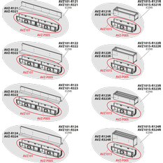 Venkovní žlab Alcadrain (Alcaplast) štěrbinový s asymetrickým nástavcem 160 mm, nerez AVZ101-R322