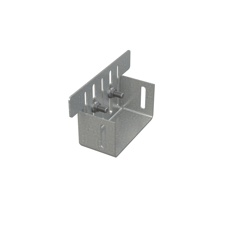 Koncovka drenážního žlabu Alcadrain (Alcaplast) 100 mm, pozinkovaná ocel ADZ-P004