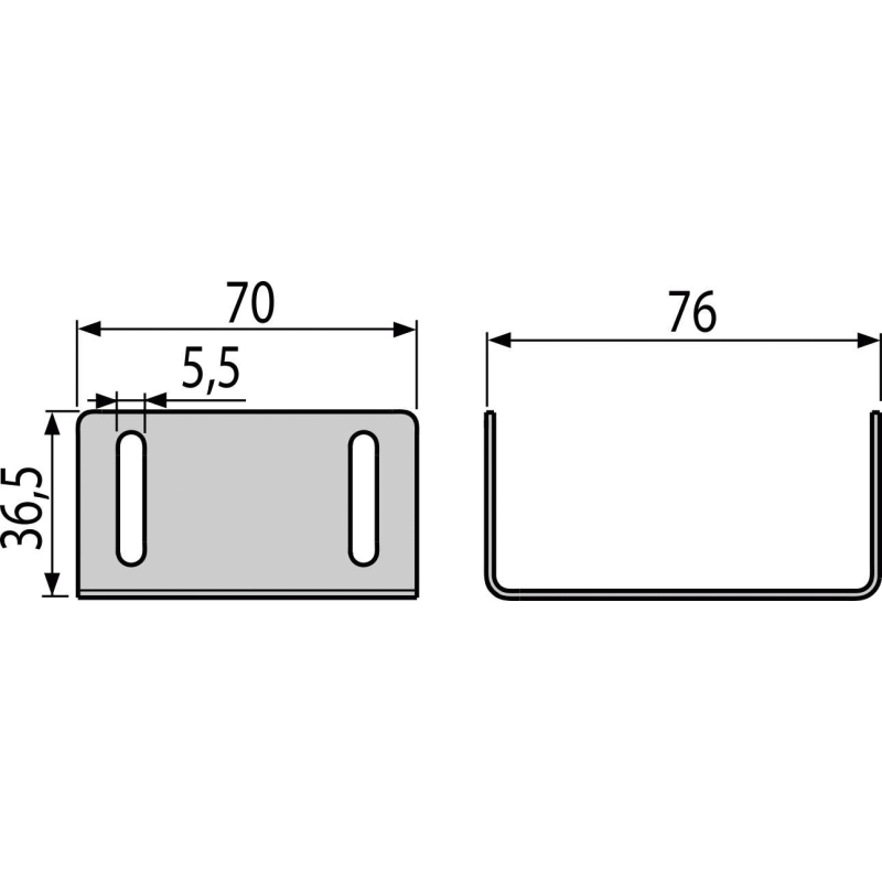 Propojka drenážního žlab Alcadrain (Alcaplast) u 100 mm, pozinkovaná ocel ADZ-P008