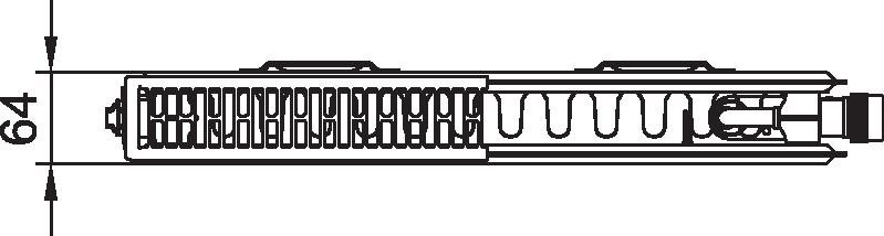 Radiátor Kermi Line Kompakt PLK 12 954 x 600 mm, 1018 W, bílý