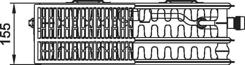 Radiátor Kermi Line Kompakt PLK 33 300 x 1000 mm, 1262 W, bílý