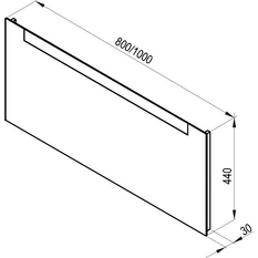 Zrcadlo Ravak Clear 80 s osvětlením