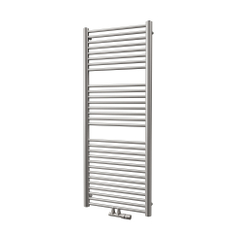 Těleso koupelnové trubkové Isan Silla Inox 1180 x 600 mm, 432 W, středové připojení, nerez