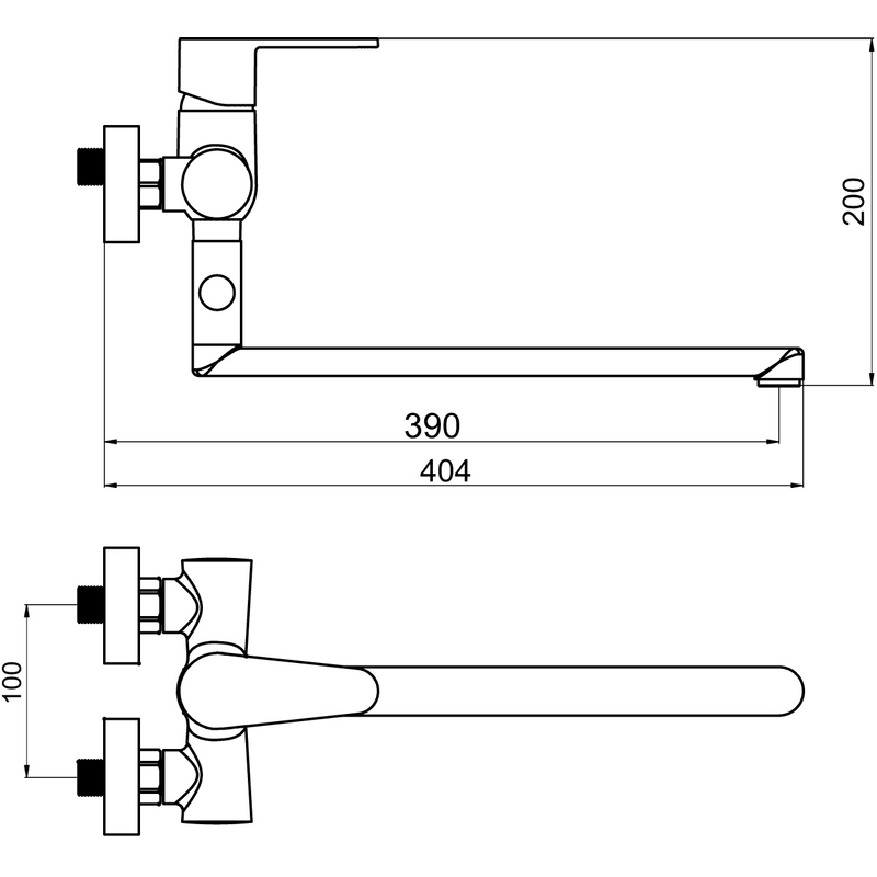 Paneláková bez příslušenství 100mm Titania Fresh chrom