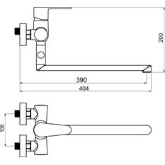 Paneláková bez příslušenství 100mm Titania Fresh chrom