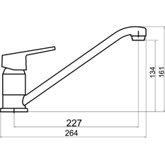 Dřezová baterie Titania IRIS New chrom 94491,0